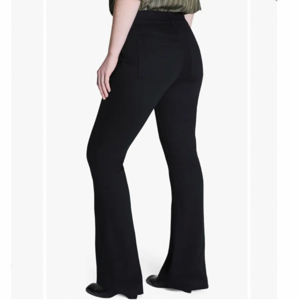 Spanx Pull-On Flare Stretch Jean, Black (1X)
